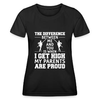 Stabhochsprung Stabspringer Leichtathletik - Frauen Funktions-T-Shirt - Schwarz - Vorne - AI Model Female 172 light (172cm)
