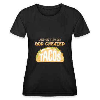 Taco Tacos Cuisine mexicaine - T-shirt sport Femme - noir - Devant - AI Model Female 172 light (172cm)