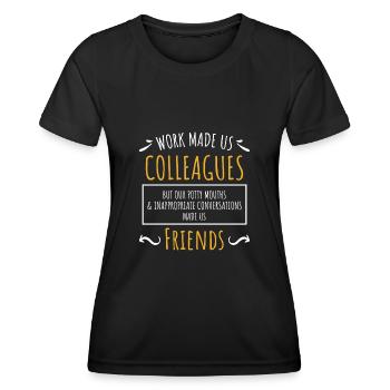 Arbeitskollege Freund Verabschiedung Jobwechsel - Frauen Funktions-T-Shirt - Schwarz - Vorne - AI Model Female 172 light (172cm)