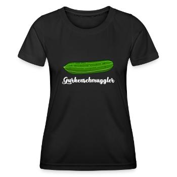 Gurke Gurkenschmuggler Gurken - Frauen Funktions-T-Shirt - Schwarz - Vorne - AI Model Female 172 light (172cm)
