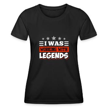 I was working with legends Verabschiedung - Frauen Funktions-T-Shirt - Schwarz - Vorne - AI Model Female 172 light (172cm)