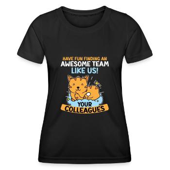 Verabschiedung Arbeitskollege Kollegin Jobwechsel - Frauen Funktions-T-Shirt - Schwarz - Vorne - AI Model Female 172 light (172cm)