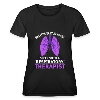 Respiratory therapists Respiratory therapist Occupational therapists - Women's Functional T-Shirt - black - Front - AI Model Female 172 light (172cm)