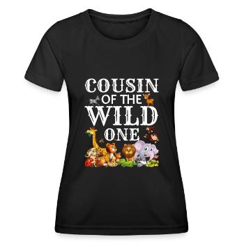 Safari Wildlife Africa le Grand 5 Zoologie - T-shirt sport Femme - noir - Devant - AI Model Female 172 light (172cm)