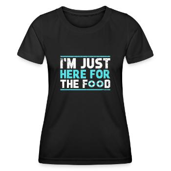 Je suis juste ici pour la croisière gastronomique - T-shirt sport Femme - noir - Devant - AI Model Female 172 light (172cm)