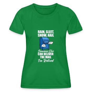 Funny Letter Deliverer Post Post Gifts - Women's Functional T-Shirt - kelly green - Front - AI Model Female 172 dark (172cm)