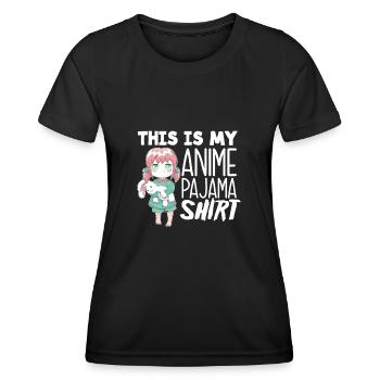 Funny Anime Gift - Women's Functional T-Shirt - black - Front - AI Model Female 172 light (172cm)