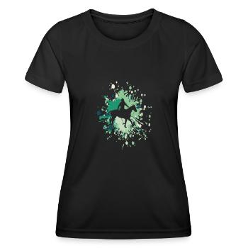 Horst Riding Color Splash - T-shirt sport Femme - noir - Devant - AI Model Female 172 light (172cm)