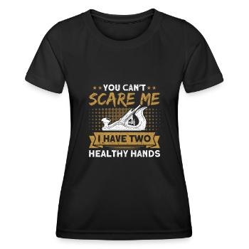 Two healthy hands carpenter - Women's Functional T-Shirt - black - Front - AI Model Female 172 light (172cm)