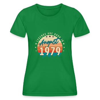 Année de construction Août 1979 - T-shirt sport Femme - vert - Devant - AI Model Female 172 dark (172cm)