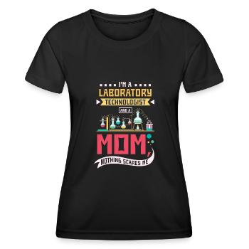 Laboratory technologist and a mom - Frauen Funktions-T-Shirt - Schwarz - Vorne - AI Model Female 172 light (172cm)