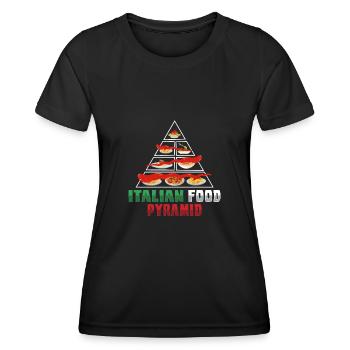 Italienisches Essen - Frauen Funktions-T-Shirt - Schwarz - Vorne - AI Model Female 172 light (172cm)