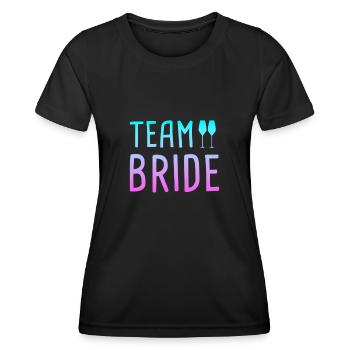 team bride - Frauen Funktions-T-Shirt - Schwarz - Vorne - AI Model Female 172 light (172cm)