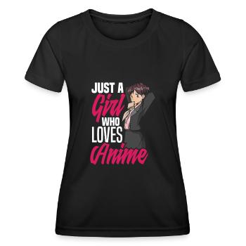 Funny Anime Gift - Women's Functional T-Shirt - black - Front - AI Model Female 172 light (172cm)