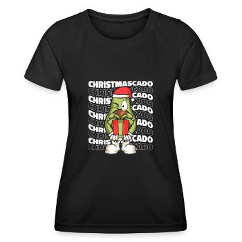 Weihnachten Heiligabend Frohes Fest Xmas - Frauen Funktions-T-Shirt - Schwarz - Vorne - AI Model Female 172 light (172cm)