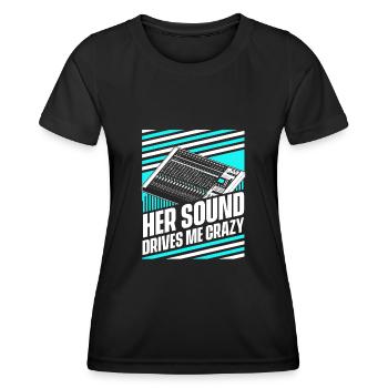 Tontechniker Sound Audio Engineer - Frauen Funktions-T-Shirt - Schwarz - Vorne - AI Model Female 172 light (172cm)