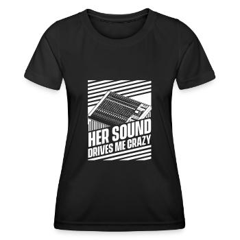 Tontechniker Sound Audio Engineer - Frauen Funktions-T-Shirt - Schwarz - Vorne - AI Model Female 172 light (172cm)