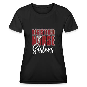 Infirmier - T-shirt sport Femme - noir - Devant - AI Model Female 172 light (172cm)