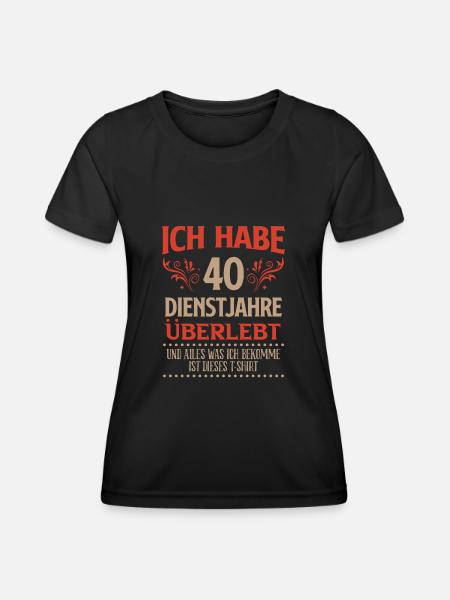 Dienstjubiläum 40 Jahre Firmenjubiläum - Frauen Funktions-T-Shirt - Schwarz