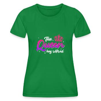 La reine prend sa retraite - T-shirt sport Femme - vert - Devant - AI Model Female 172 dark (172cm)