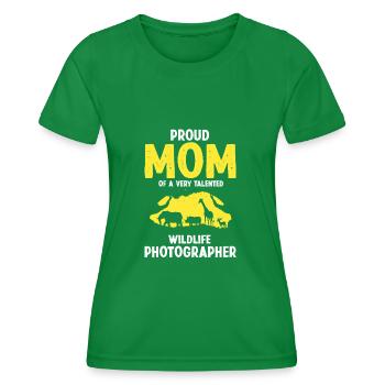 Safari Family Holiday Design pour l’Afrique Savannah - T-shirt sport Femme - vert - Devant - AI Model Female 172 dark (172cm)