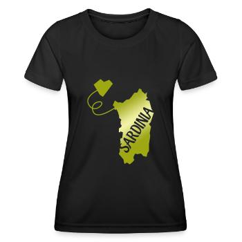 Sardegna Sardinia Heart Sardinia - Women's Functional T-Shirt - black - Front - AI Model Female 172 light (172cm)