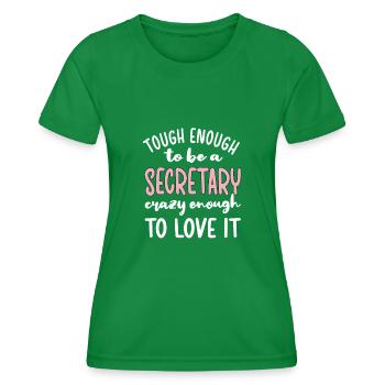 Meilleur secrétaire Appréciation Employé de bureau - T-shirt sport Femme - vert - Devant - AI Model Female 172 dark (172cm)