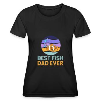 Best Fish Dad Ever Aquarist Fish Keeper - Women's Functional T-Shirt - black - Front - AI Model Female 172 light (172cm)