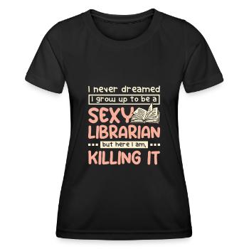 Sexy librarian - Women's Functional T-Shirt - black - Front - AI Model Female 172 light (172cm)