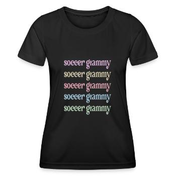 Grammy Oma Von Fußballspieler Fußball Grammy - Frauen Funktions-T-Shirt - Schwarz - Vorne - AI Model Female 172 light (172cm)