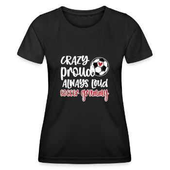 Grammy Oma Von Fußballspieler Fußball Grammy - Frauen Funktions-T-Shirt - Schwarz - Vorne - AI Model Female 172 light (172cm)