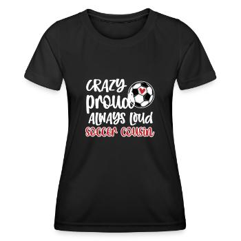 Football cousin Football player cousin Footballer - Women's Functional T-Shirt - black - Front - AI Model Female 172 light (172cm)
