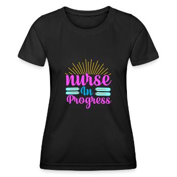 Santé et infirmière - T-shirt sport Femme - noir - Devant - AI Model Female 172 light (172cm)
