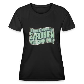 Sardegna Sardinien Urlaub Sardinia - Frauen Funktions-T-Shirt - Schwarz - Vorne - AI Model Female 172 light (172cm)
