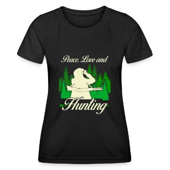Jägerin Jäger Jagd Jagdschein Jagen - Frauen Funktions-T-Shirt - Schwarz - Vorne - AI Model Female 172 light (172cm)