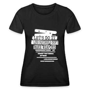 birthday present idea flower power 60s awesome - Women's Functional T-Shirt - black - Front - AI Model Female 172 light (172cm)