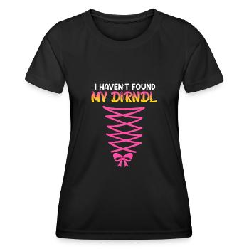 Mon dirndl levé i ned trouvé - T-shirt sport Femme - noir - Devant - AI Model Female 172 light (172cm)