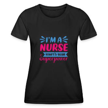 Health and Nurse - Women's Functional T-Shirt - black - Front - AI Model Female 172 light (172cm)