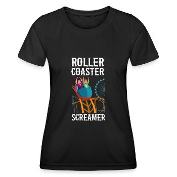 Roller Coaster Roller Coaster - Women's Functional T-Shirt - black - Front - AI Model Female 172 light (172cm)