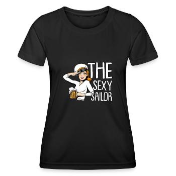 Seglen Segelboot Segler - Frauen Funktions-T-Shirt - Schwarz - Vorne - AI Model Female 172 light (172cm)