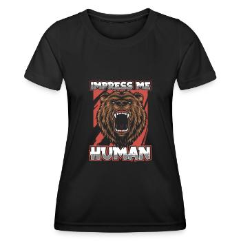 Grizzly Bear Brown Bear - Women's Functional T-Shirt - black - Front - AI Model Female 172 light (172cm)