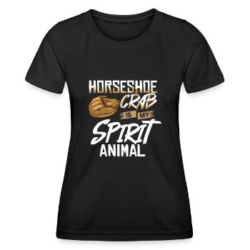Crabe en fer à cheval Crabe en fer à cheval Crabes des Moluques - T-shirt sport Femme - noir - Devant - AI Model Female 172 light (172cm)
