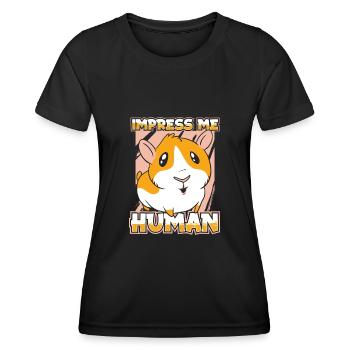 Cochon d’Inde Cochon d’Inde - T-shirt sport Femme - noir - Devant - AI Model Female 172 light (172cm)