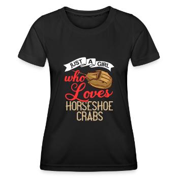 Crabe en fer à cheval Crabe en fer à cheval Crabes des Moluques - T-shirt sport Femme - noir - Devant - AI Model Female 172 light (172cm)