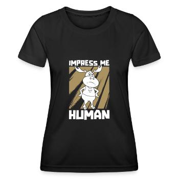 Élan - T-shirt sport Femme - noir - Devant - AI Model Female 172 light (172cm)