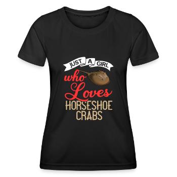 Crabe en fer à cheval Crabe en fer à cheval Crabes des Moluques - T-shirt sport Femme - noir - Devant - AI Model Female 172 light (172cm)