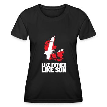 Comme Père Comme Fils Origine Origine Origine Des Pères Fête des Pères - T-shirt sport Femme - noir - Devant - AI Model Female 172 light (172cm)