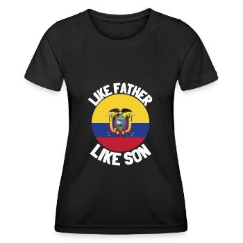 Comme Père Comme Fils Origine Origine Origine Des Pères Fête des Pères - T-shirt sport Femme - noir - Devant - AI Model Female 172 light (172cm)