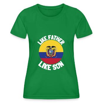 Like Father Like Son Heritage Origin Father's Day - Women's Functional T-Shirt - kelly green - Front - AI Model Female 172 dark (172cm)