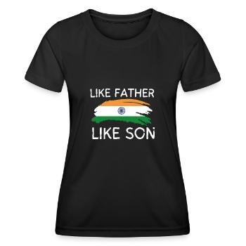 Comme Père Comme Fils Origine Origine Origine Des Pères Fête des Pères - T-shirt sport Femme - noir - Devant - AI Model Female 172 light (172cm)